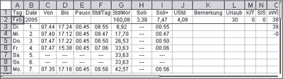 Screenshot Arbeitszeit-Datei